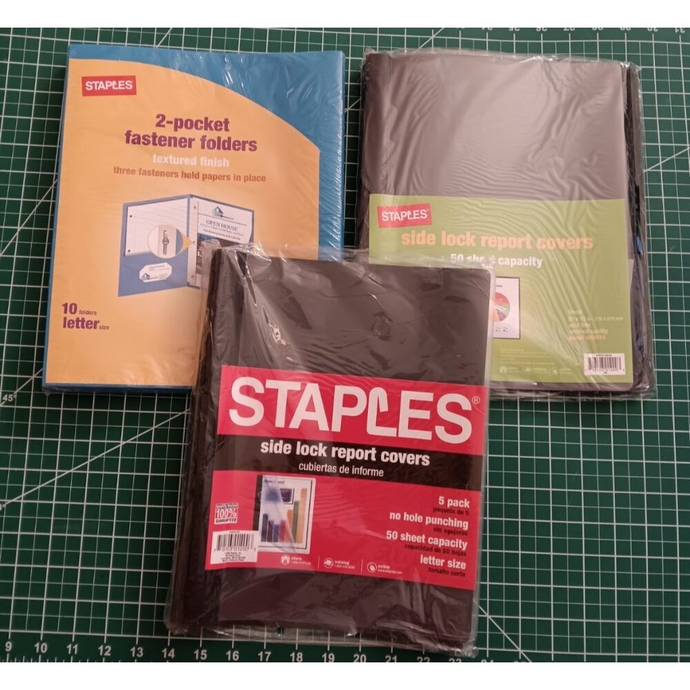 School Supplies Office Lot 2 Pocket Fastener Folders Side Lock Report Covers